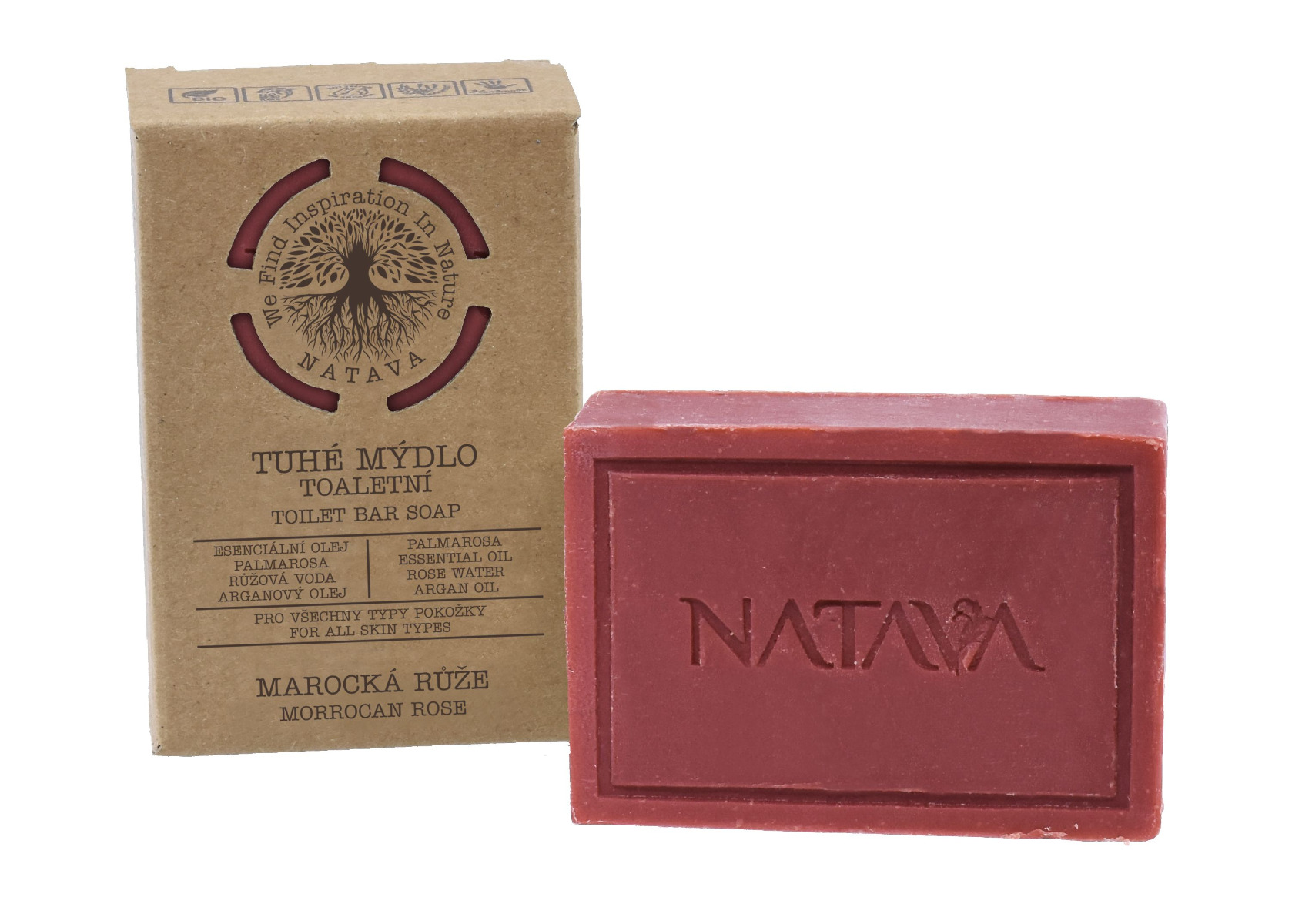 Natava Toaletní tuhé mýdlo Marocká růže 100 g Natava