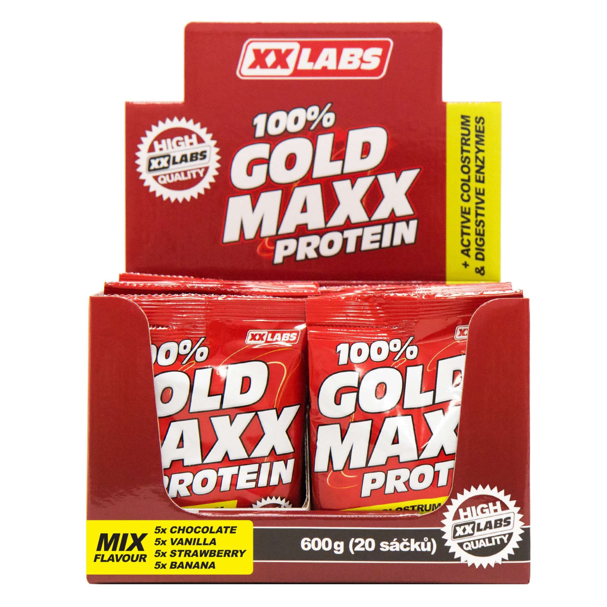 Xxlabs 100% gold maxx protein mix příchutí sáčky 20x30 g Xxlabs