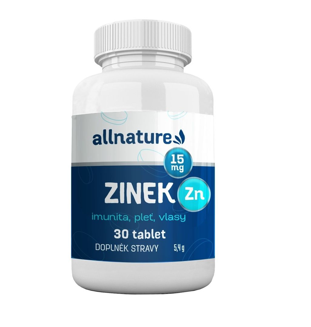 Allnature Zinek 15 mg 30 tablet Allnature