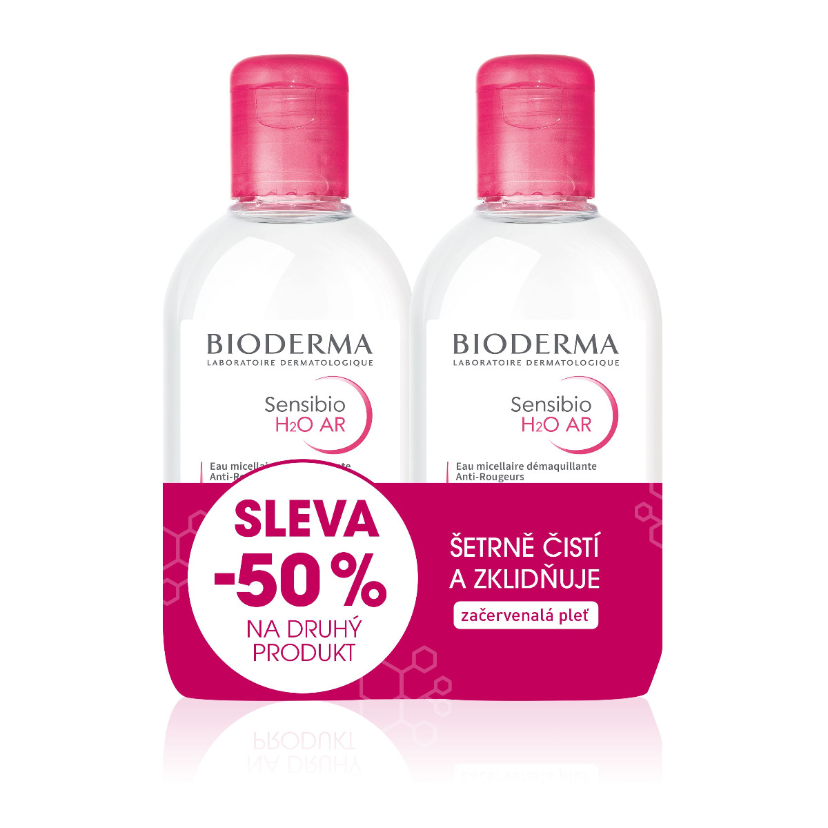 BIODERMA Sensibio H2O AR micelární voda 250 ml 1+1 Festival BIODERMA