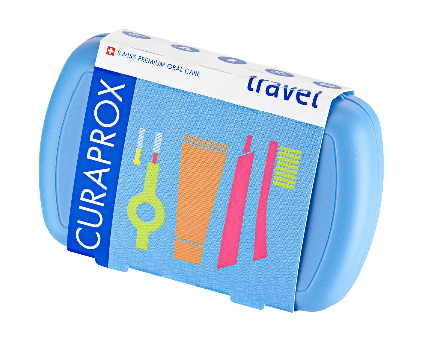 Curaprox Travel set cestovní sada modrá Curaprox