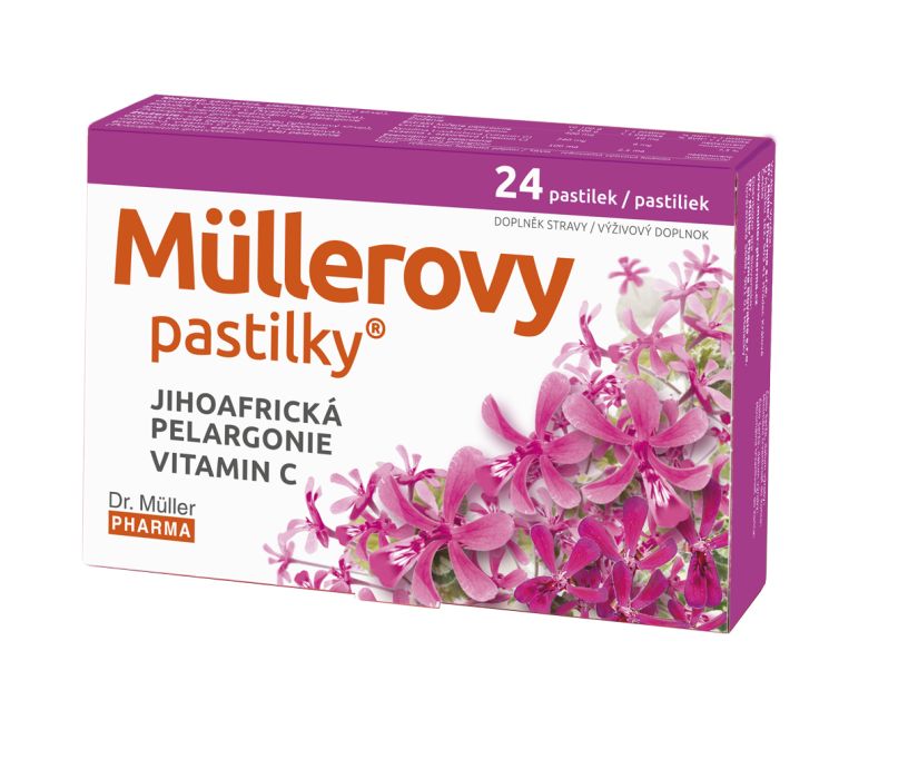 Dr. Müller Müllerovy pastilky s jihoafrickou pelargonií 24 pastilek Dr. Müller