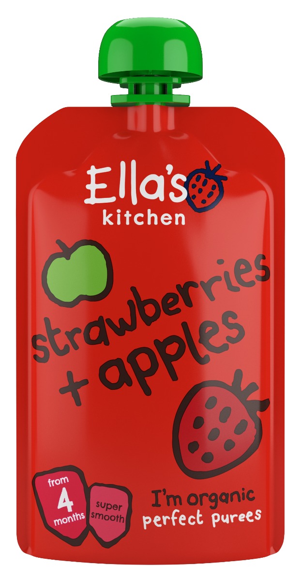Ellas Kitchen BIO Jahoda a jablko kapsička 120 g Ellas Kitchen