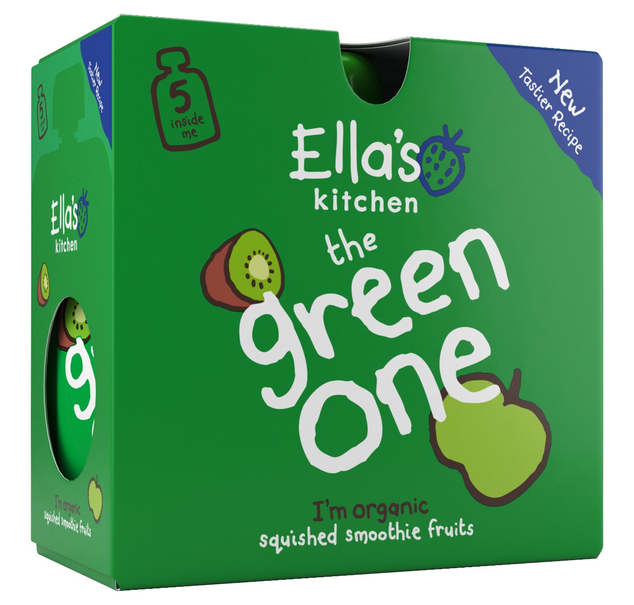 Ellas Kitchen BIO Ovocné pyré Green One Kiwi kapsičky 5x90 g Ellas Kitchen