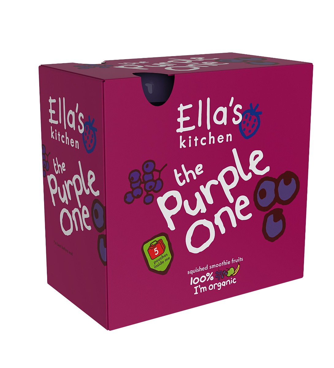Ellas Kitchen BIO Ovocné pyré Purple One Černý rybíz kapsičky 5x90 g Ellas Kitchen