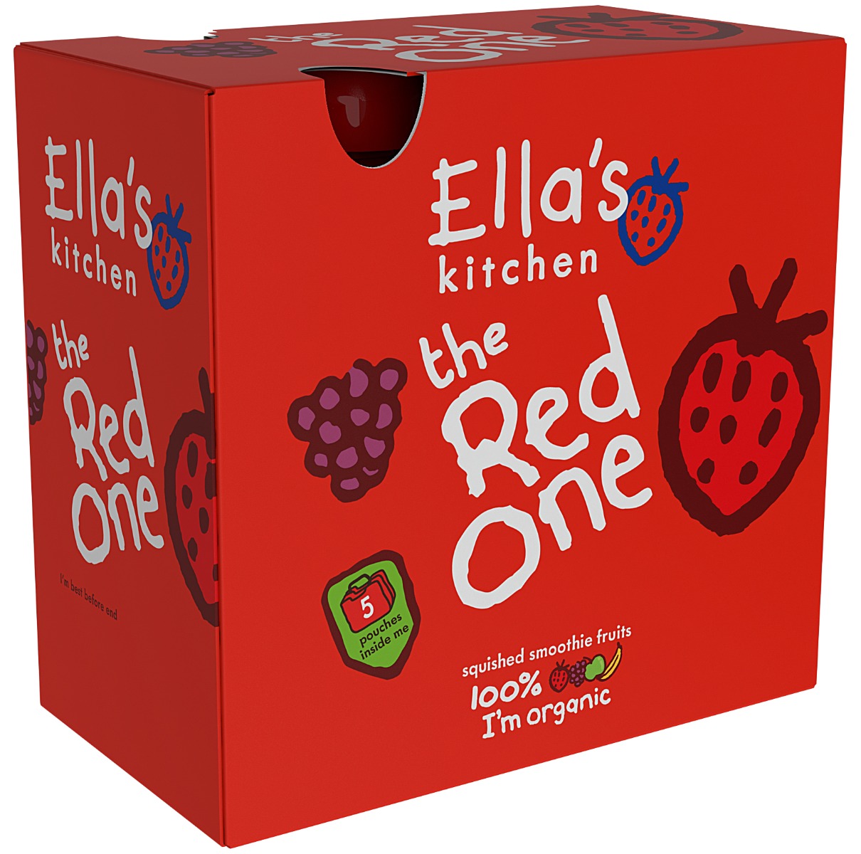 Ellas Kitchen BIO Ovocné pyré Red One Jahoda kapsičky 5x90 g Ellas Kitchen