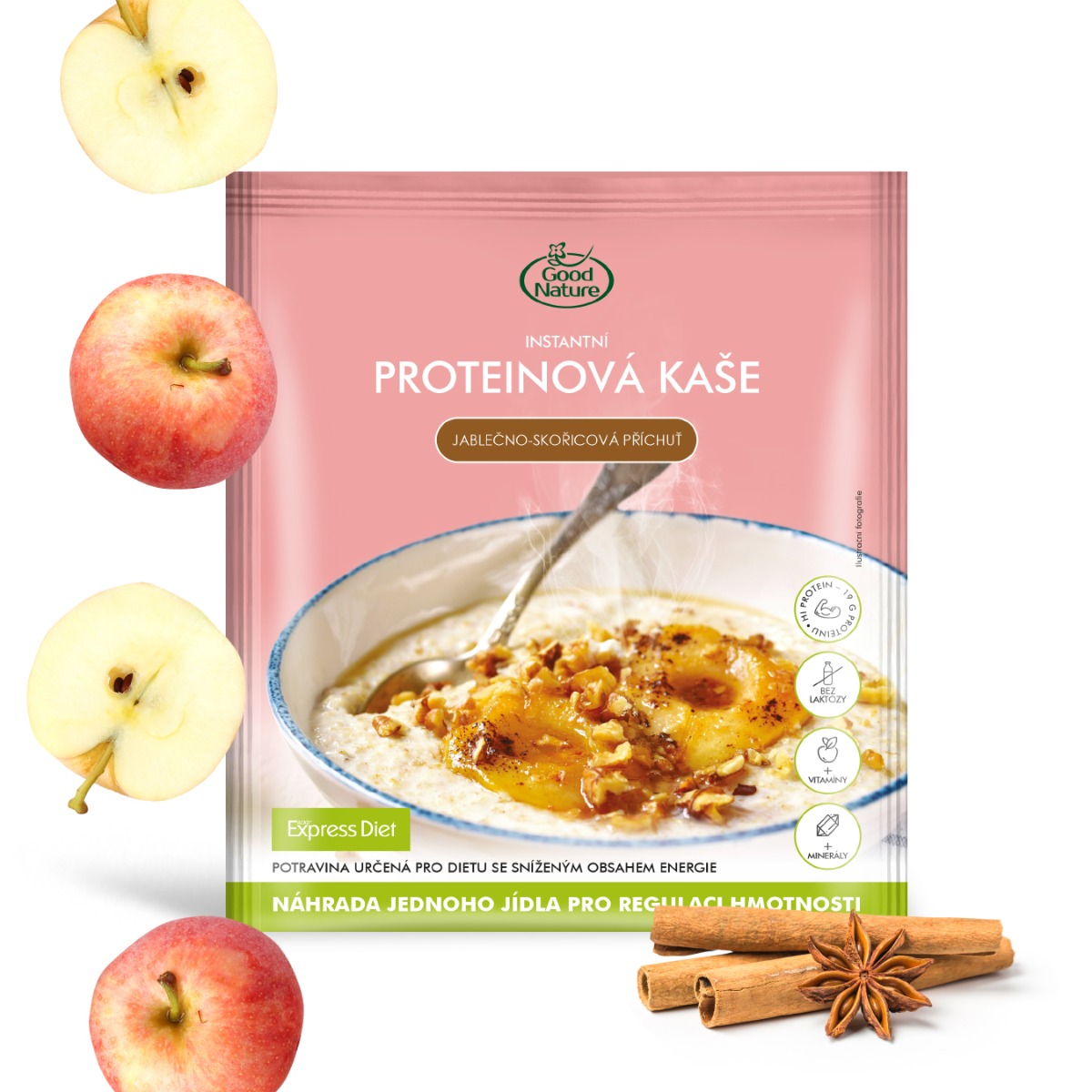 Express Diet Proteinová kaše jablečno-skořicová 60 g Express Diet