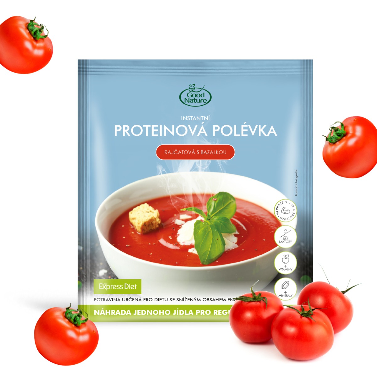Express Diet Proteinová polévka rajčatová s bazalkou 60 g Express Diet