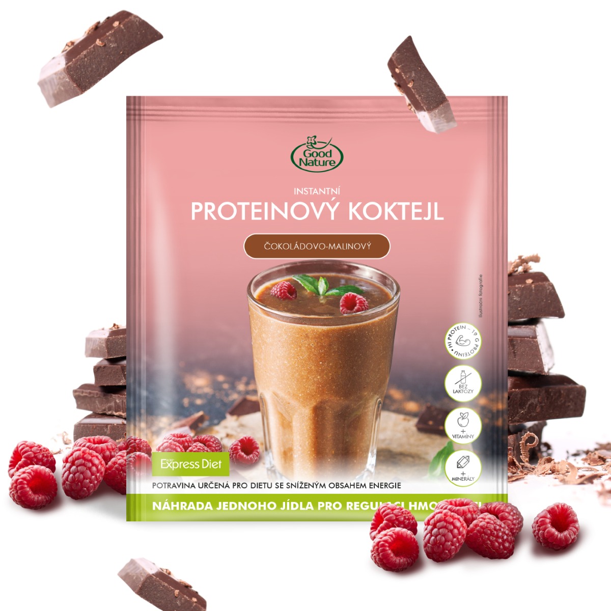 Express Diet Proteinový koktejl čokoládovo-malinový 60 g Express Diet