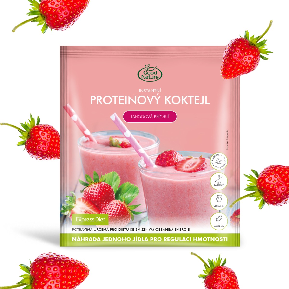 Express Diet Proteinový koktejl jahodový 59 g Express Diet