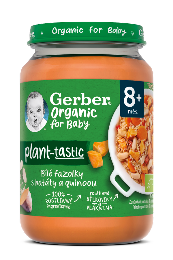Gerber Organic for Baby Bílé fazolky s batáty a quinoou BIO 8m+ 190 g Gerber
