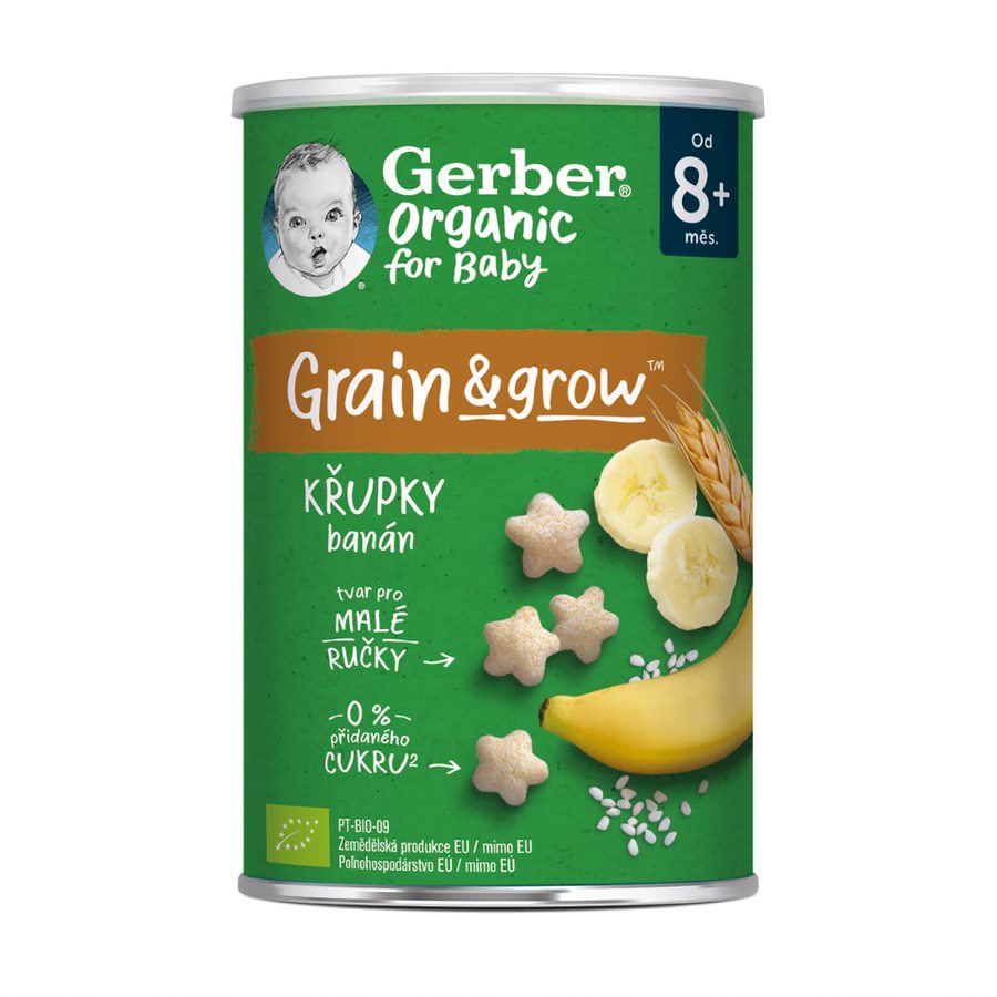 Gerber Organic for Baby Křupky banánové BIO 8m+ 35 g Gerber