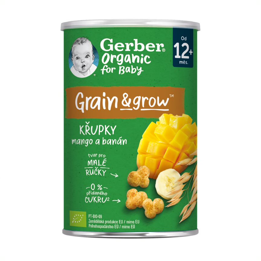 Gerber Organic for Baby Křupky s mangem a banánem BIO 12m+ 35 g Gerber