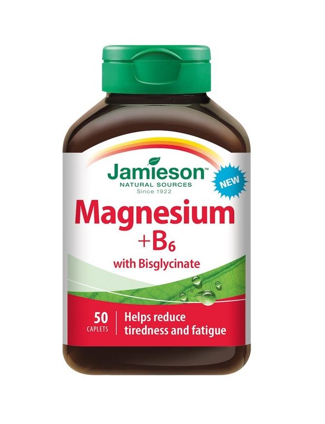 Jamieson Hořčík + vitamín B6 s bisglycinátem 50 tablet Jamieson
