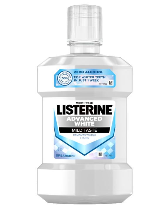 Listerine Advanced White Mild Taste ústní voda 1 l Listerine