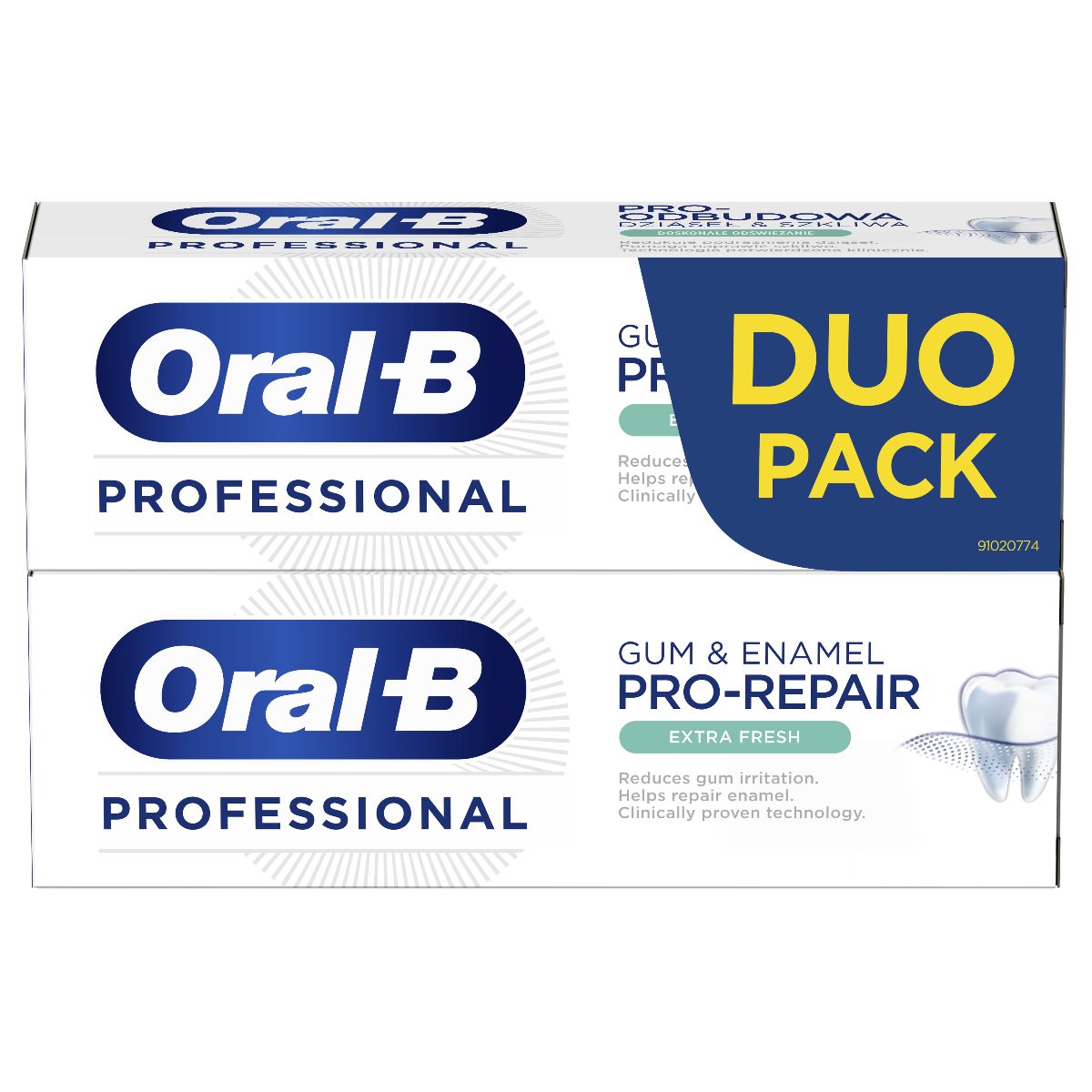 Oral-B Professional Gum & Enamel Extra Fresh zubní pasta 2x75 ml Oral-B