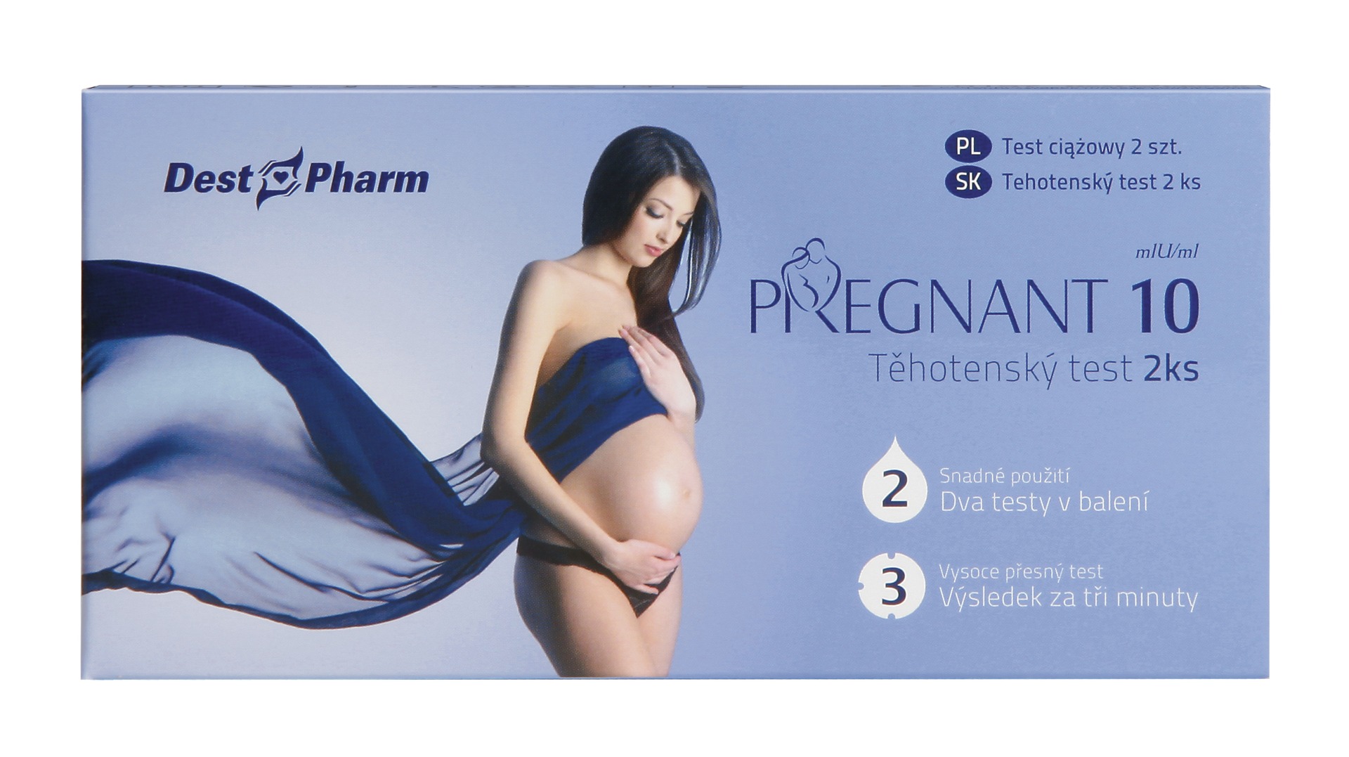 Pregnant 10 Těhotenský test 2 ks Pregnant