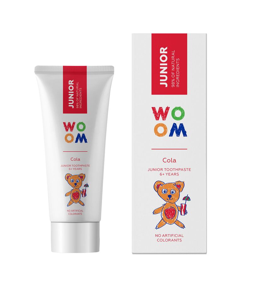 WOOM JUNIOR Cola 6+ dětská zubní pasta 50 ml WOOM