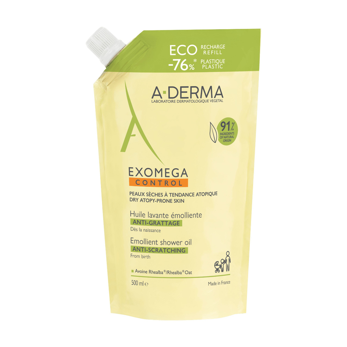A-Derma Exomega Control Sprchový olej ECO náplň 500 ml A-Derma