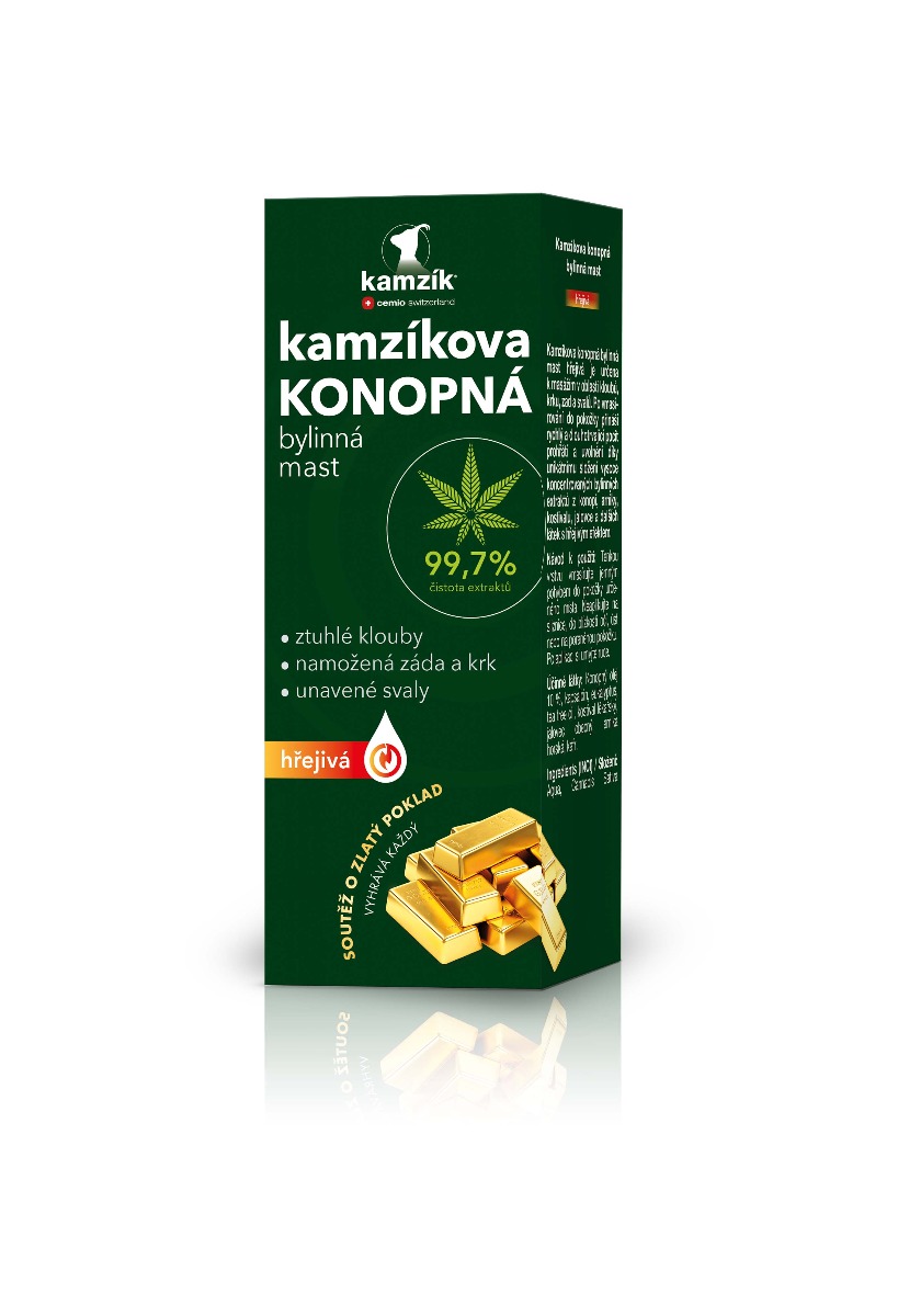 Cemio Kamzíkova konopná bylinná mast hřejivá 200 ml dárkové balení 2022 Cemio