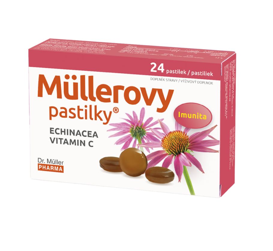 Dr. Müller Müllerovy pastilky s echinaceou 24 pastilek Dr. Müller