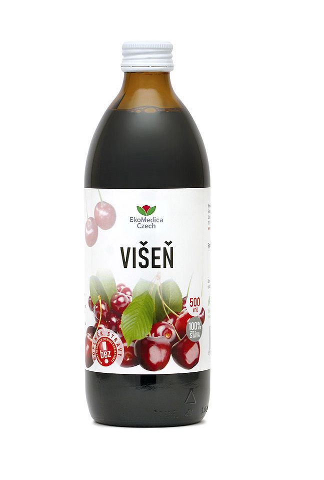 Ekomedica Višeň 100% šťáva 500 ml Ekomedica