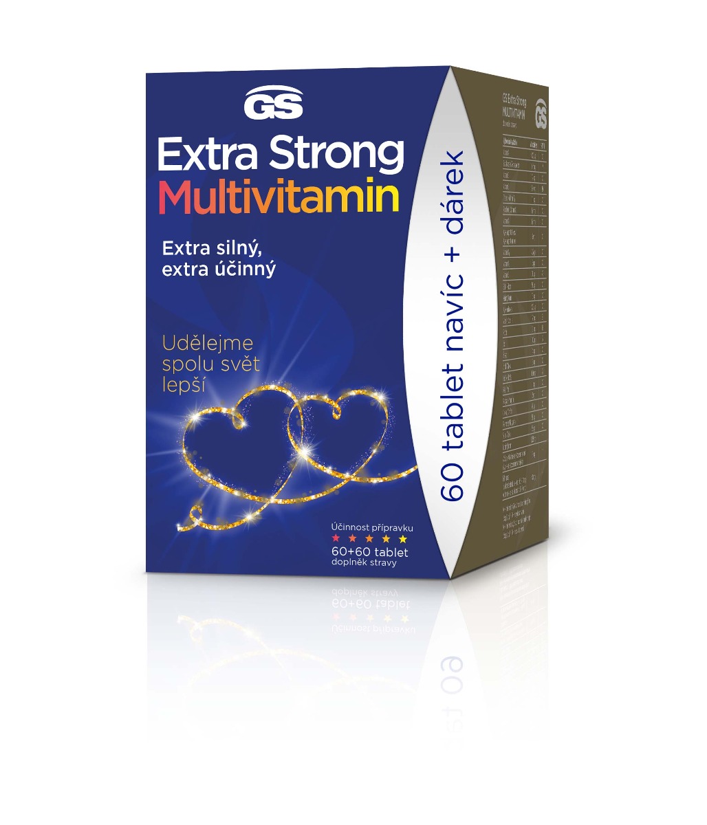 GS Extra Strong Multivitamin 60+60 tablet dárkové balení 2022 GS