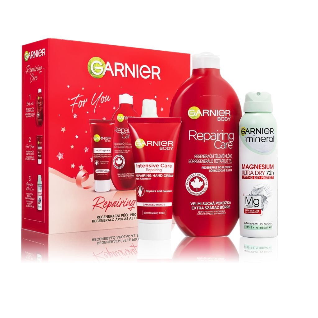 Garnier Repairing Care dárková sada s tělovou péčí 3 ks Garnier