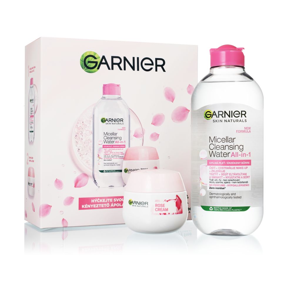 Garnier Skin Naturals Rose dárková sada pro citlivou pleť 2 ks Garnier