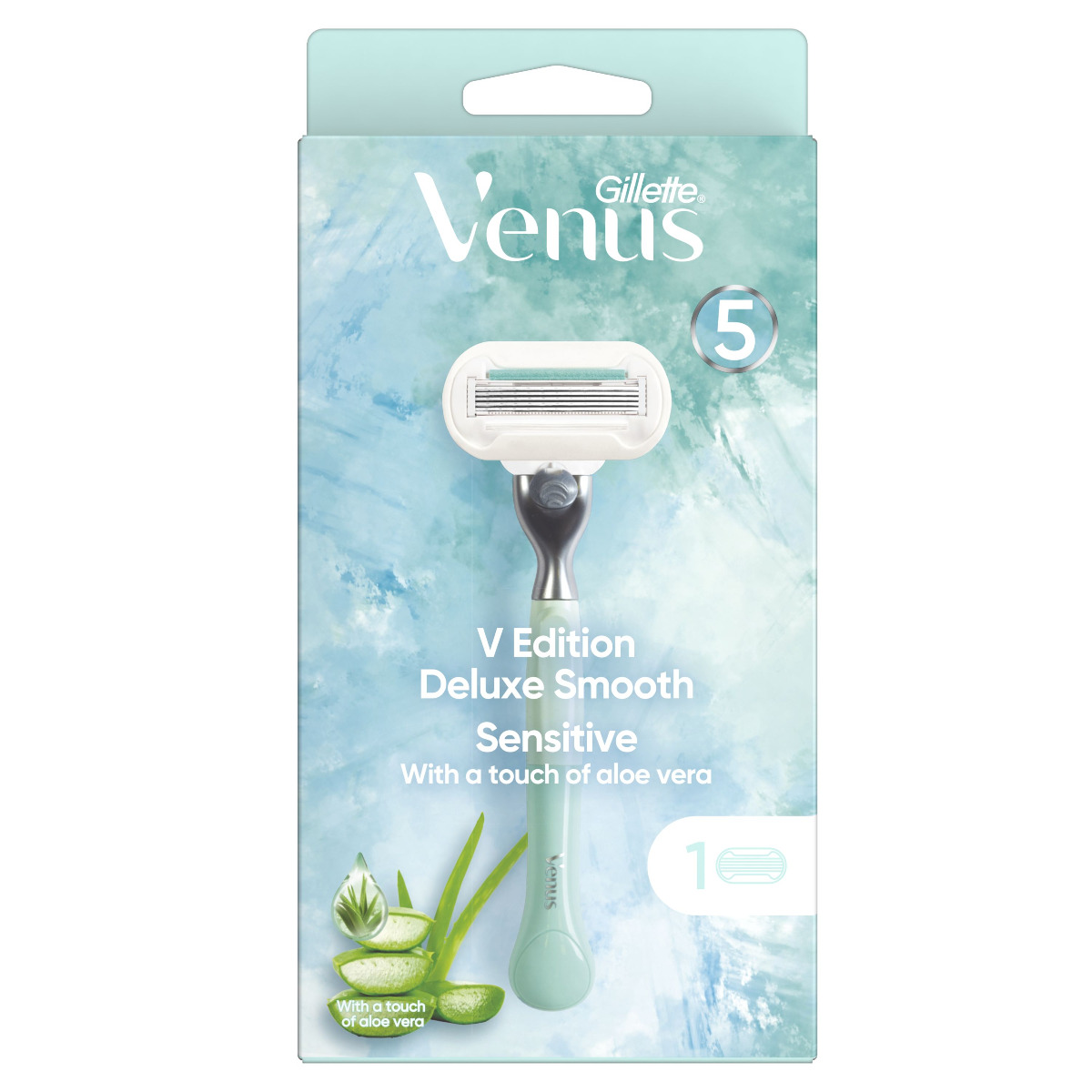 Gillette Venus Deluxe Smooth Sensitive dámský holicí strojek 1 ks + 1 náhradní hlavice Gillette