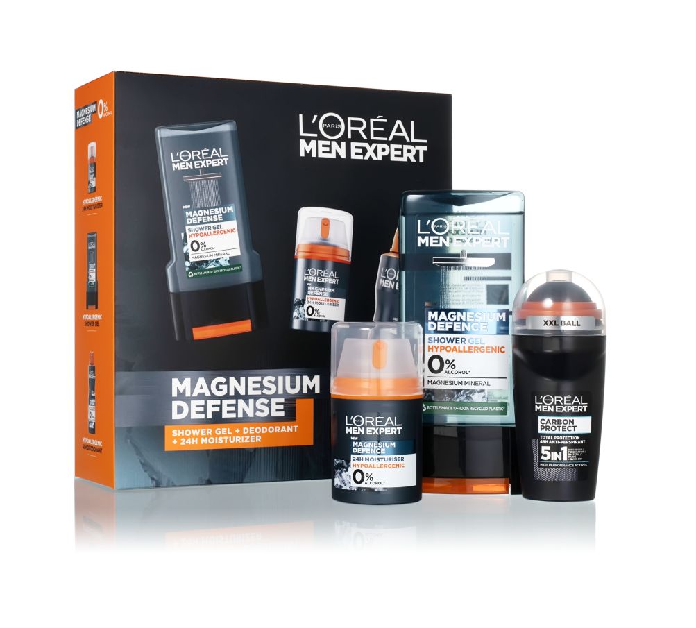 Loréal Paris Men Expert Magnesium Defense dárková sada pro muže 3 ks Loréal Paris