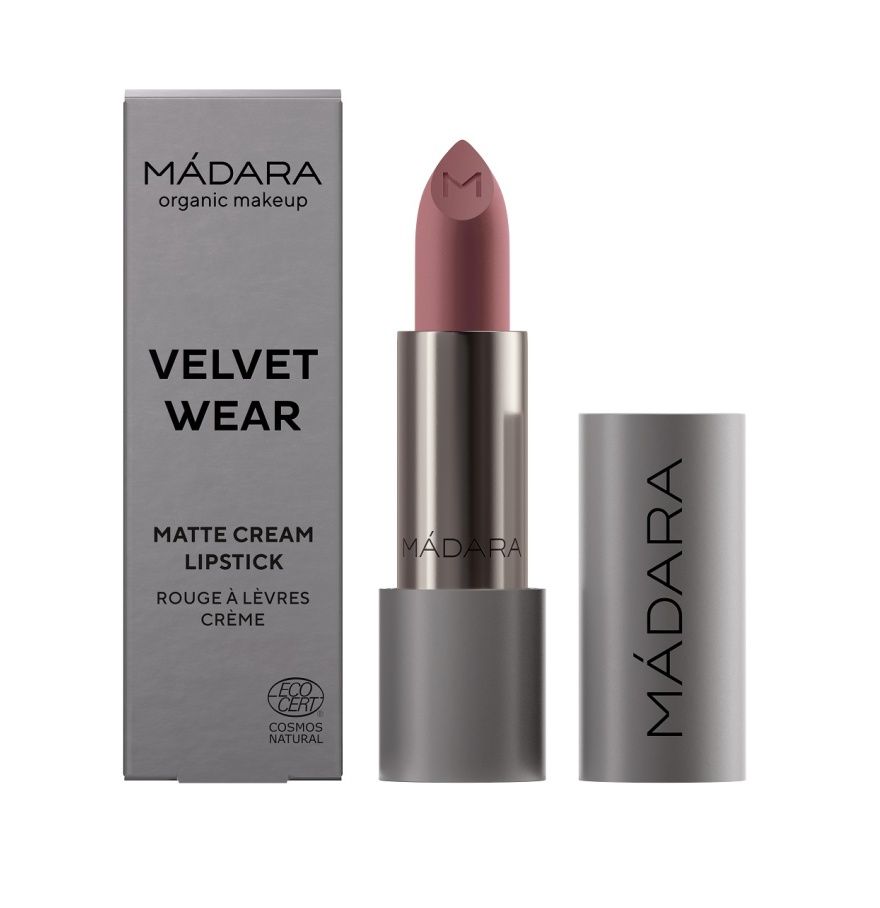 MÁDARA Velvet Wear Cool Nude matná krémová rtěnka 3