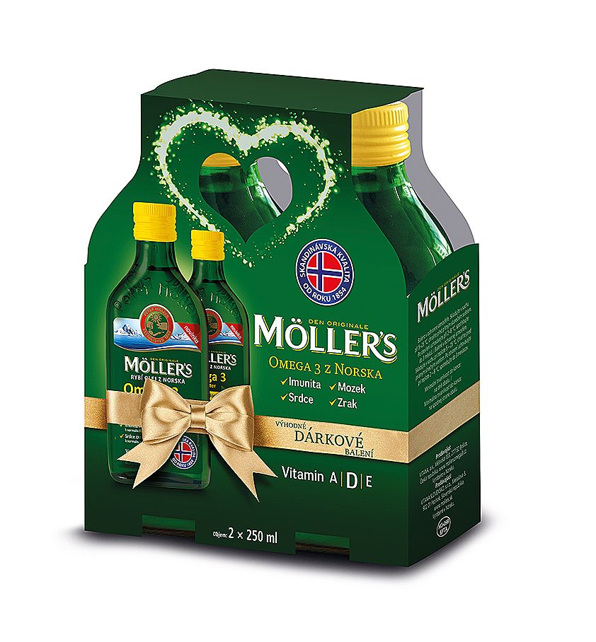 Mollers Omega 3 citron dárkové balení 2x250 ml Mollers