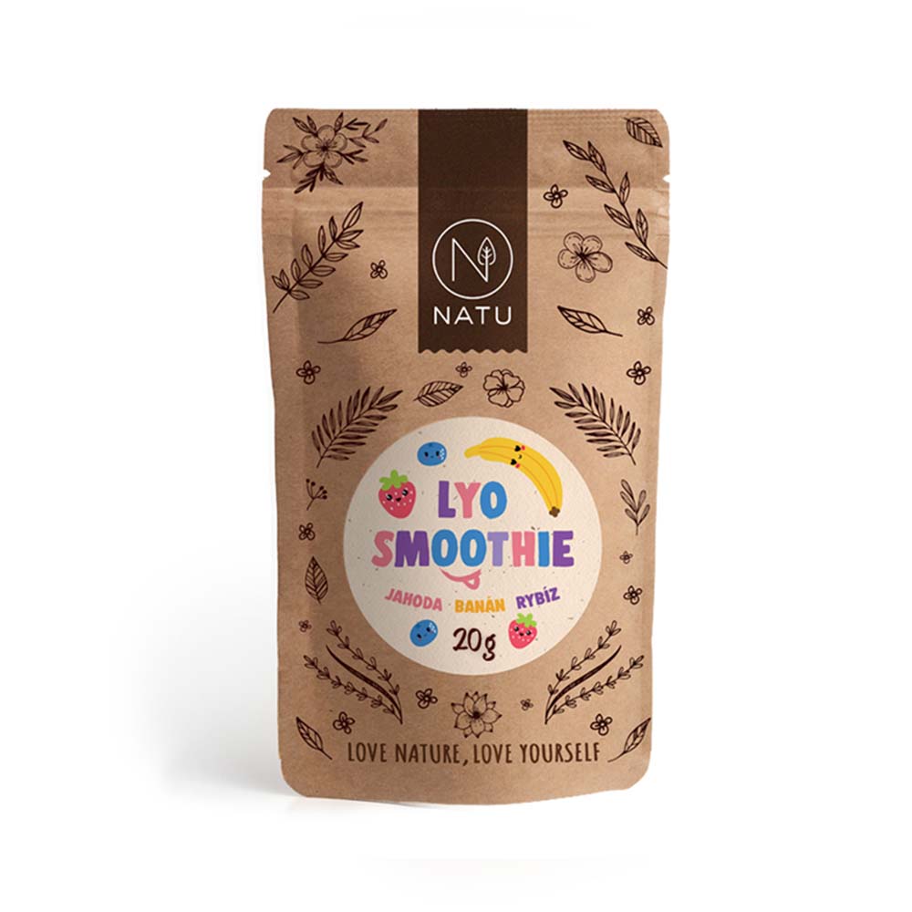 NATU Lyo Smoothie mix jahoda/banán/rybíz 20 g NATU