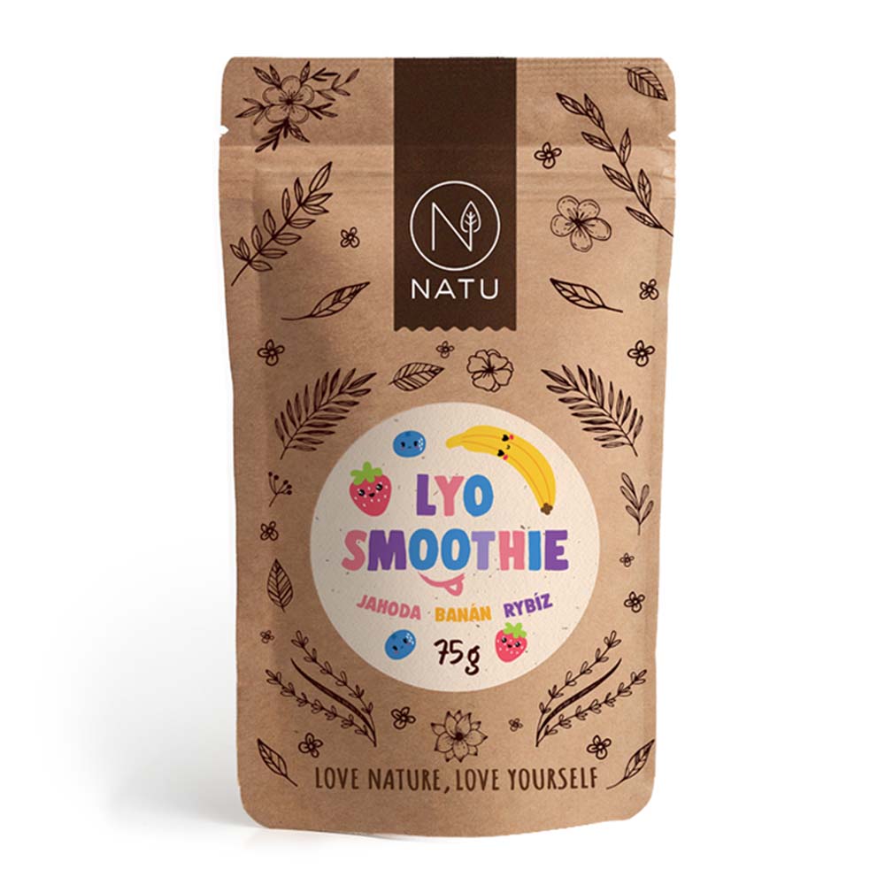 NATU Lyo Smoothie mix jahoda/banán/rybíz 75 g NATU