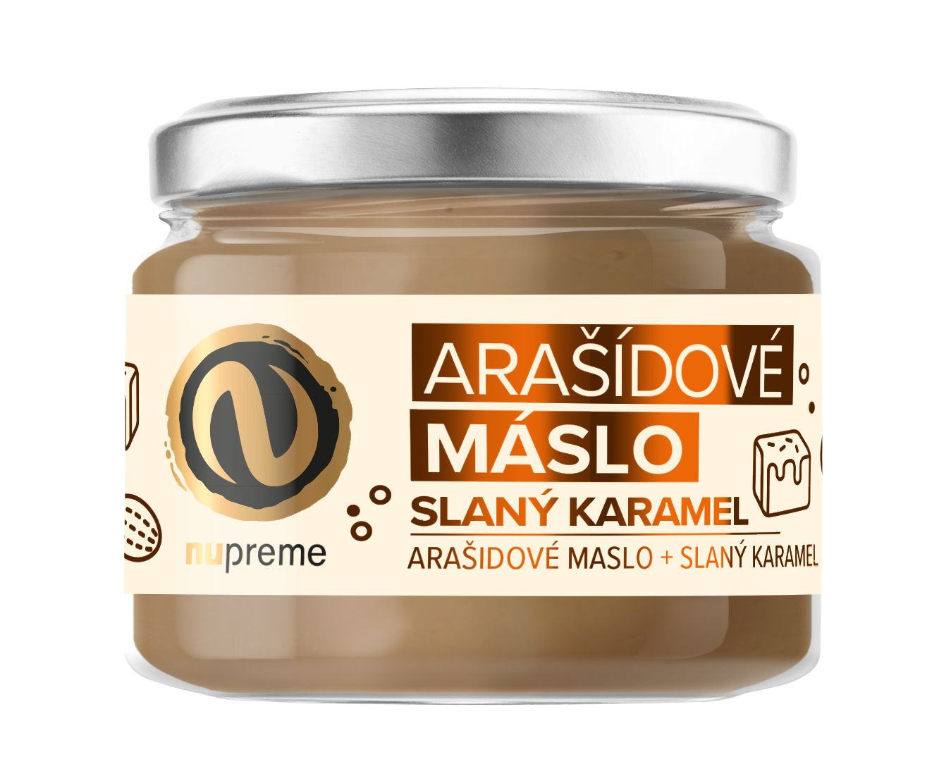 Nupreme Arašídový krém slaný karamel 220 g Nupreme