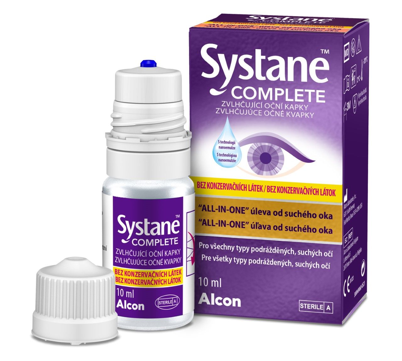 Systane Complete Zvlhčující oční kapky bez konzervačních látek 10 ml Systane