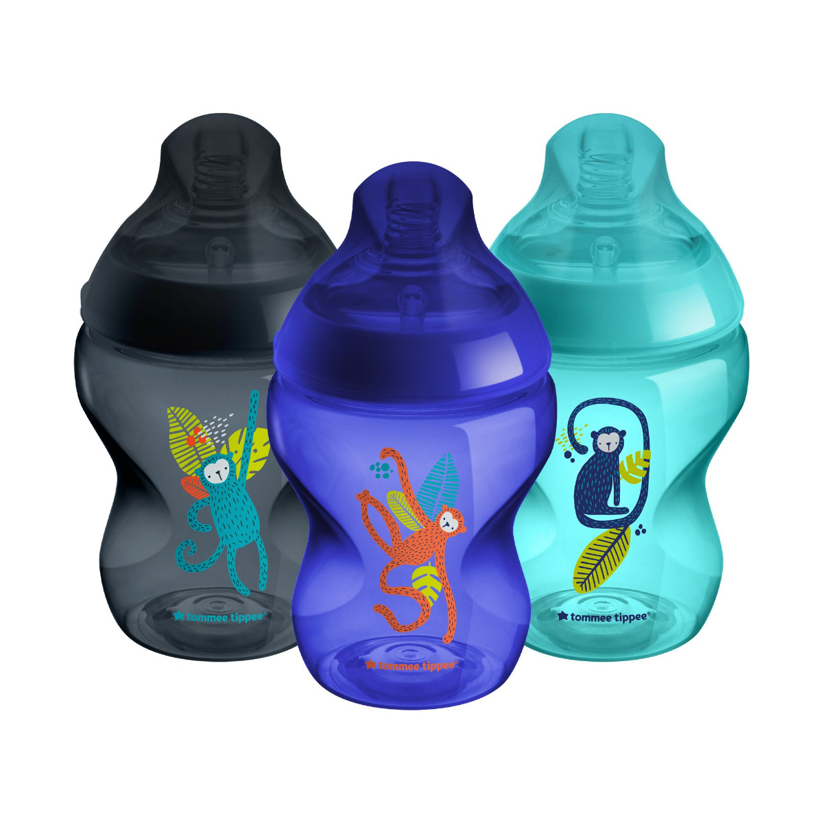 Tommee Tippee Kojenecká láhev C2N Jungle Blue 0m+ 260 ml 3 ks Tommee Tippee