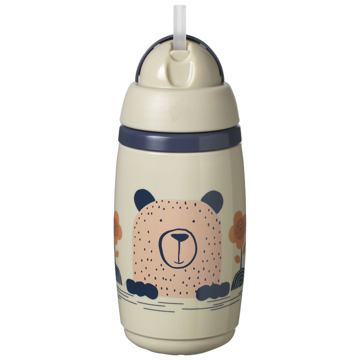 Tommee Tippee Netekoucí termohrnek Superstar s brčkem 12m+ 266 ml Grey 1 ks Tommee Tippee