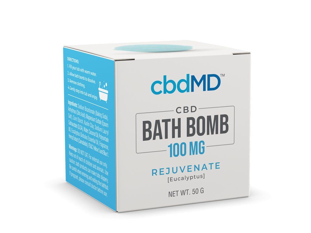 cbdMD Bath Bomb 100 mg Rejuvenate-Eucalyptus 1 ks cbdMD