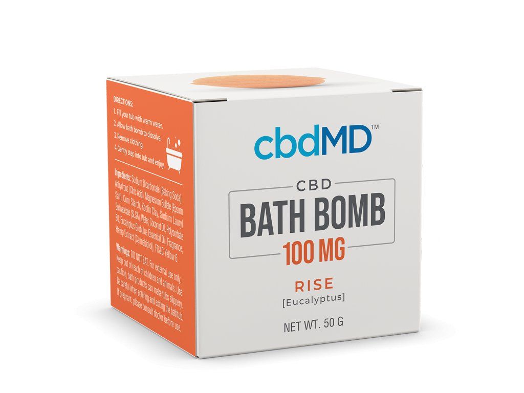 cbdMD Bath Bomb 100 mg Rise-Eucalyptus 1 ks cbdMD