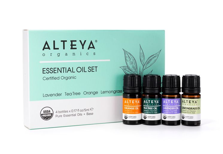 Alteya Organics Dárkový set esenciálních olejů Bio 4x5 ml Alteya Organics