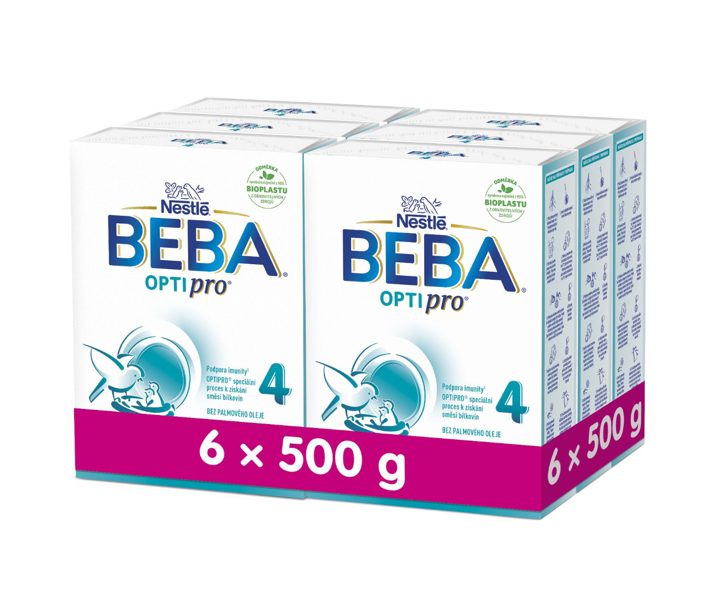 BEBA OPTIPRO 4 Batolecí mléko 6x500 g BEBA