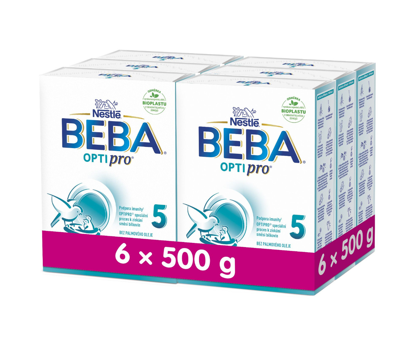 BEBA OPTIPRO 5 Batolecí mléko 6x500 g BEBA