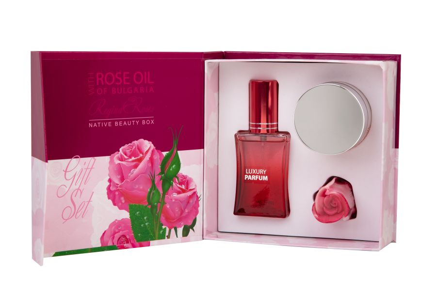 Biofresh Dárkový set denní krém + mýdlo + parfém Rose Oil Of Bulgaria Biofresh