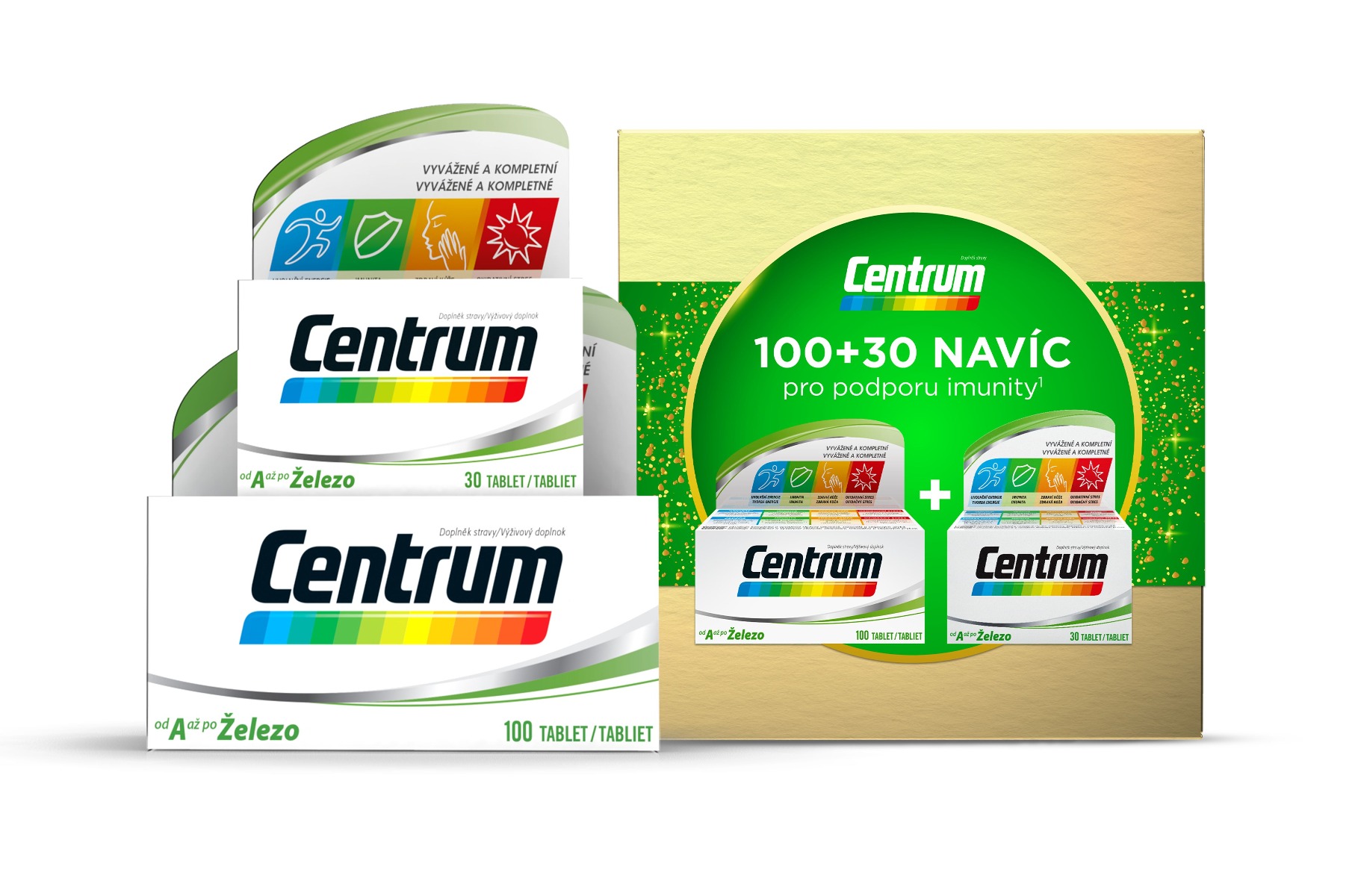 Centrum multivitamín AZ 100+30 tablet vánoční balení Centrum