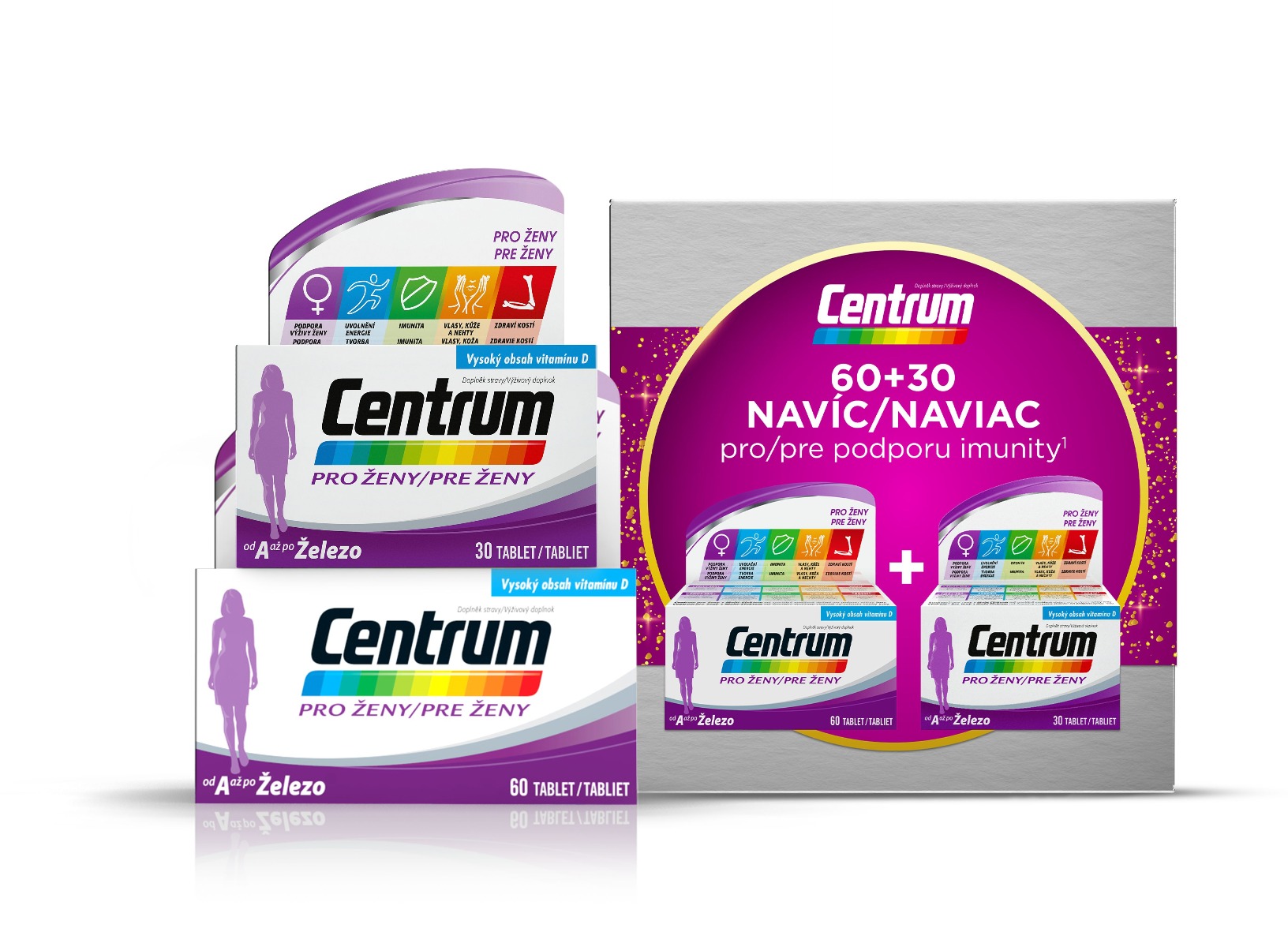 Centrum multivitamín pro ženy 60+30 tablet vánoční balení Centrum