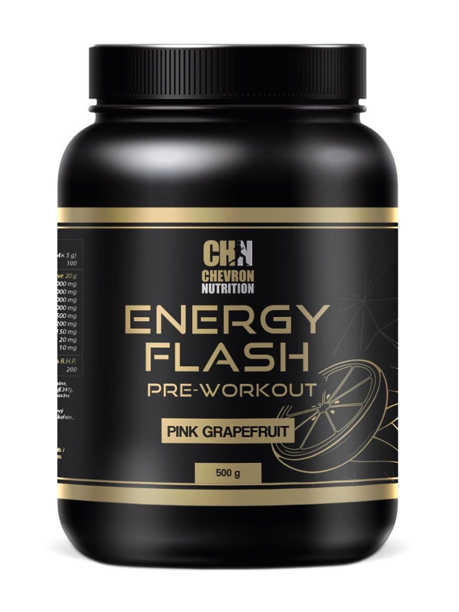 Chevron Nutrition Energy Flash Pre-workout Růžový grep 500 g Chevron Nutrition