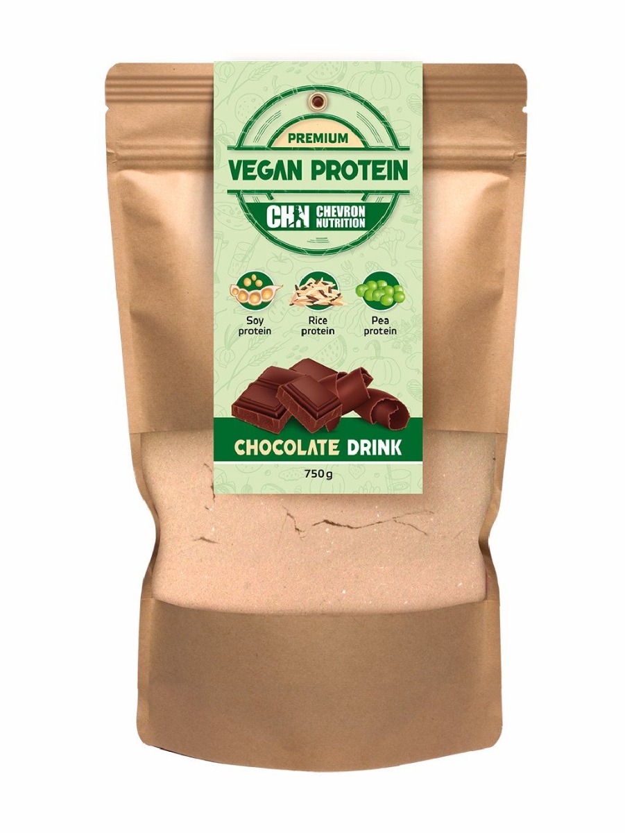 Chevron Nutrition Premium Vegan Protein Čokoláda 750 g Chevron Nutrition