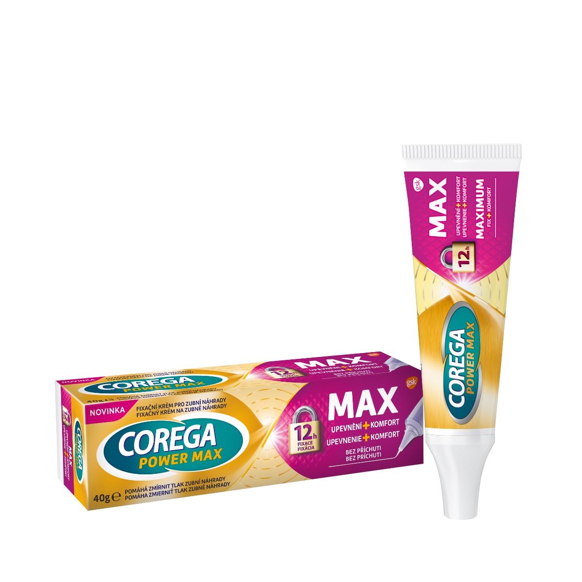 Corega Power Max upevnění a komfort fixační krém 40 g Corega